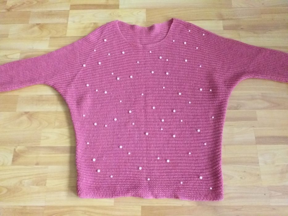 Sweter z perełkami rozmiar L