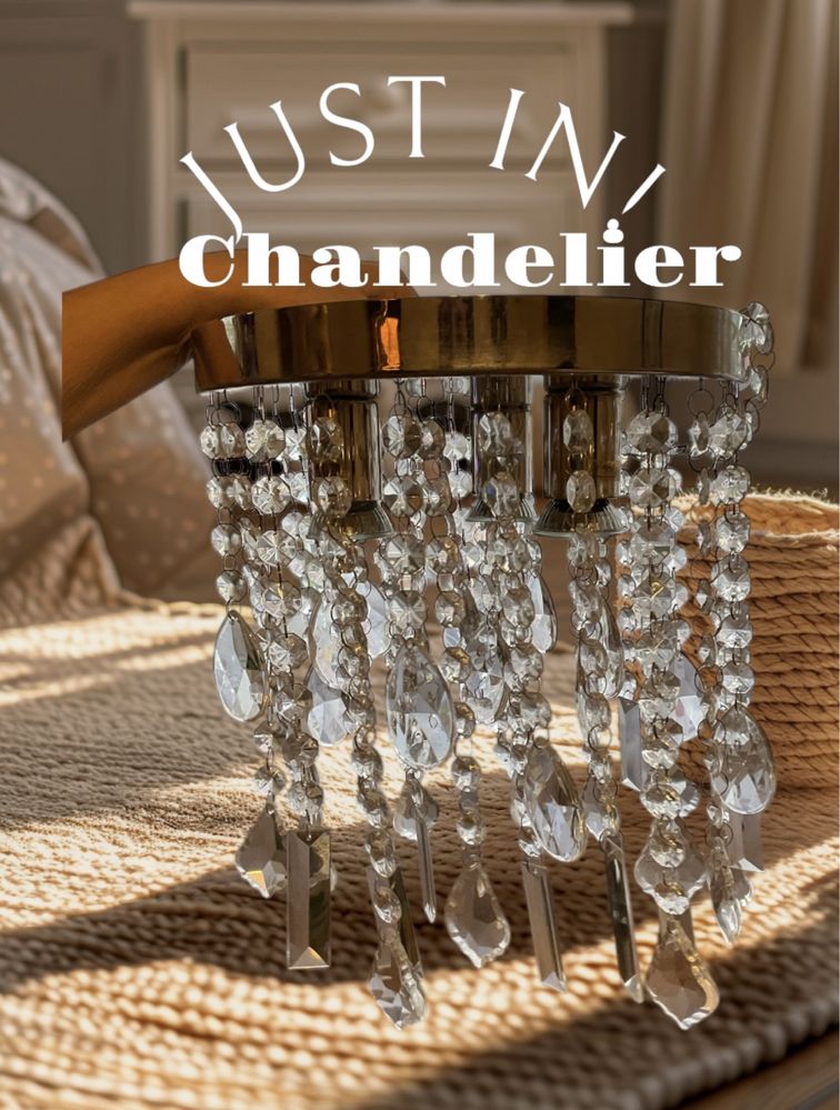 Żyrandol lampa sufitowa chandelier Ikea nowy krysztatki crystals Rinna