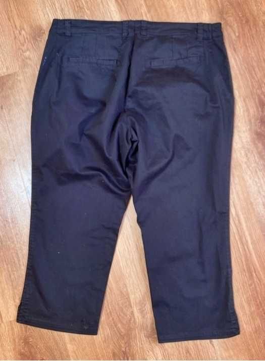 Hm h&m 48 50 plus size +size modne rybaczki szorty czarne lato basic