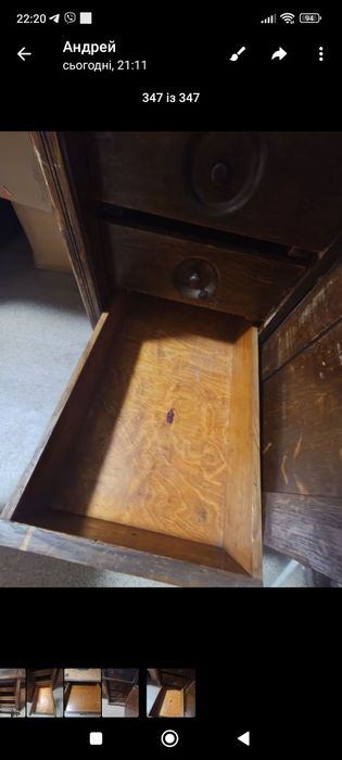 Стол деревянный, письменный, ручной работы