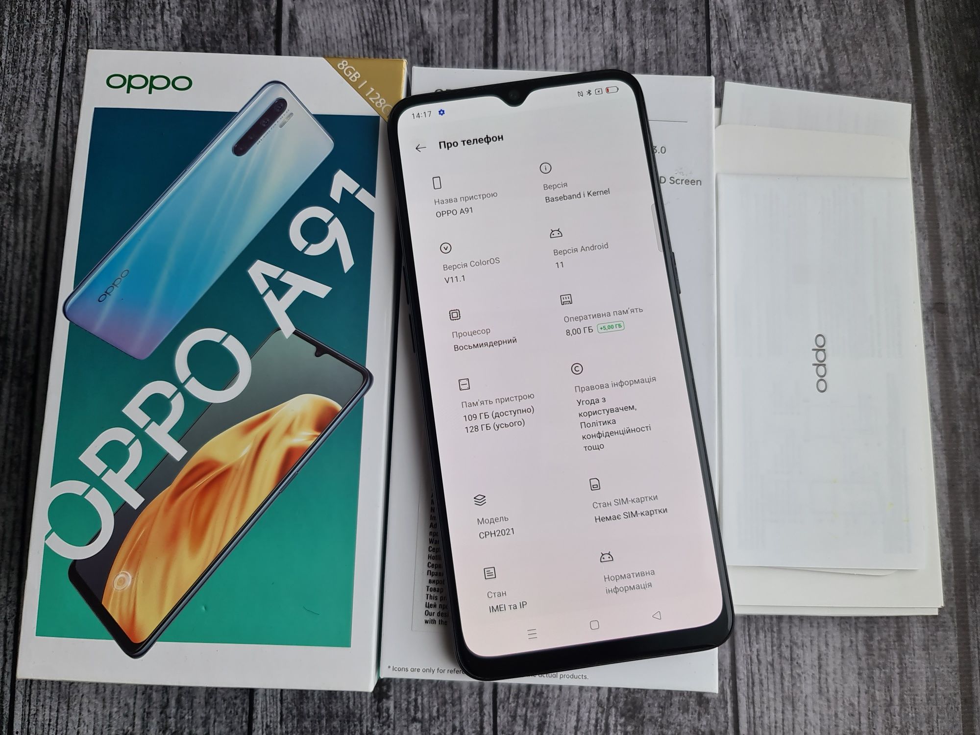 Oppo A91 8+5/128gb duos