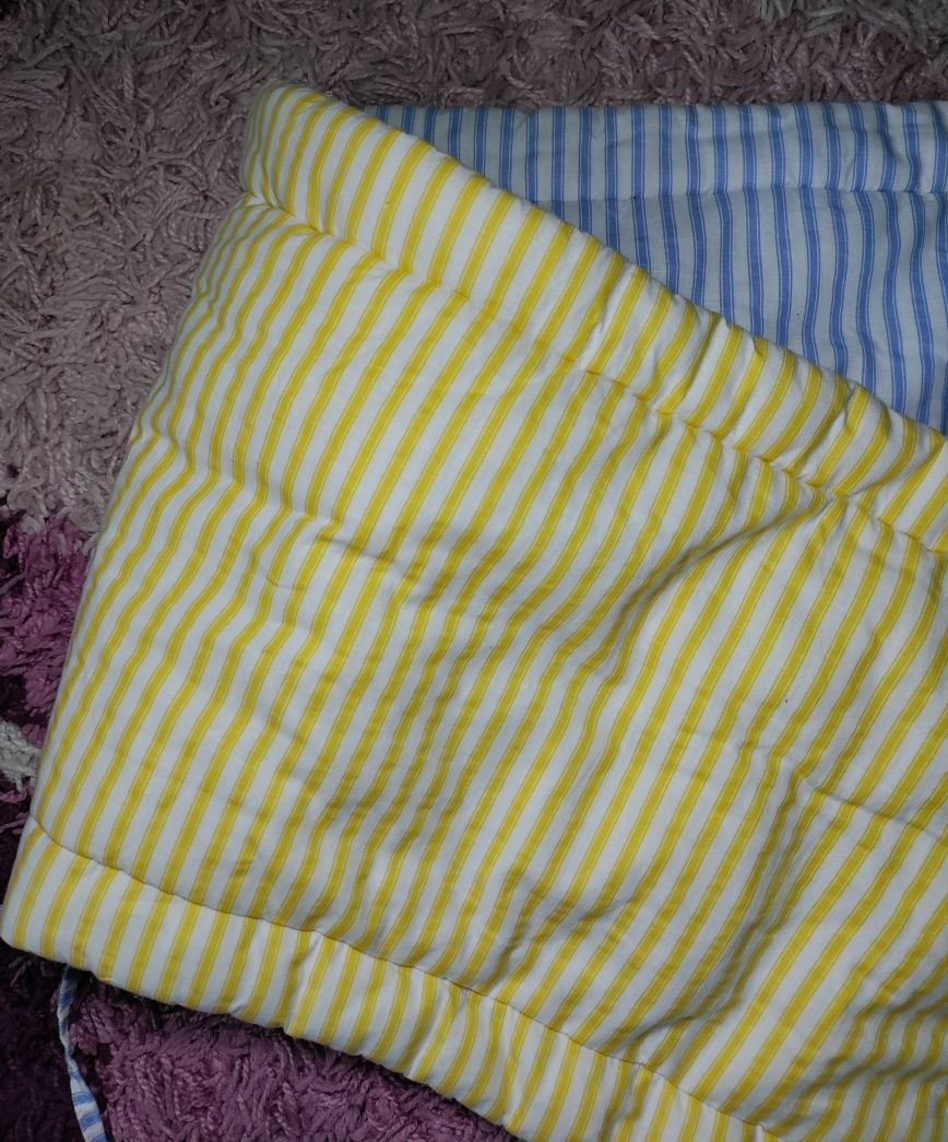 Ochraniacz do łóżeczka na szczebelki paski żółty niebieski ROBA