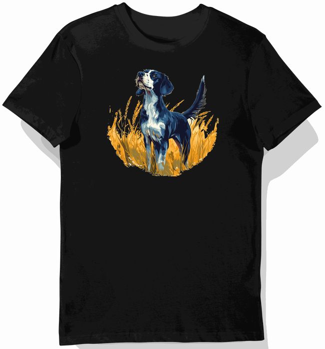 Koszulka męska czarna z motywem psa Brittany Spaniel 3XL