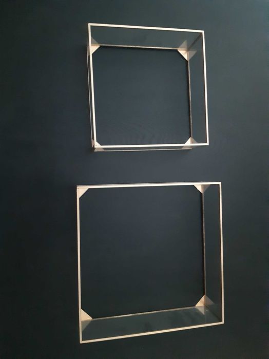 Caixas em vidro com bordo dourado
