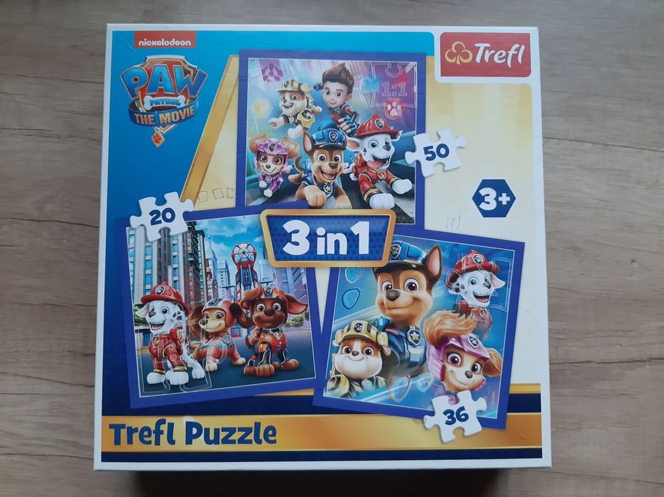 Puzzle Trefl Psi Patrol 3w1 dla trzylatka