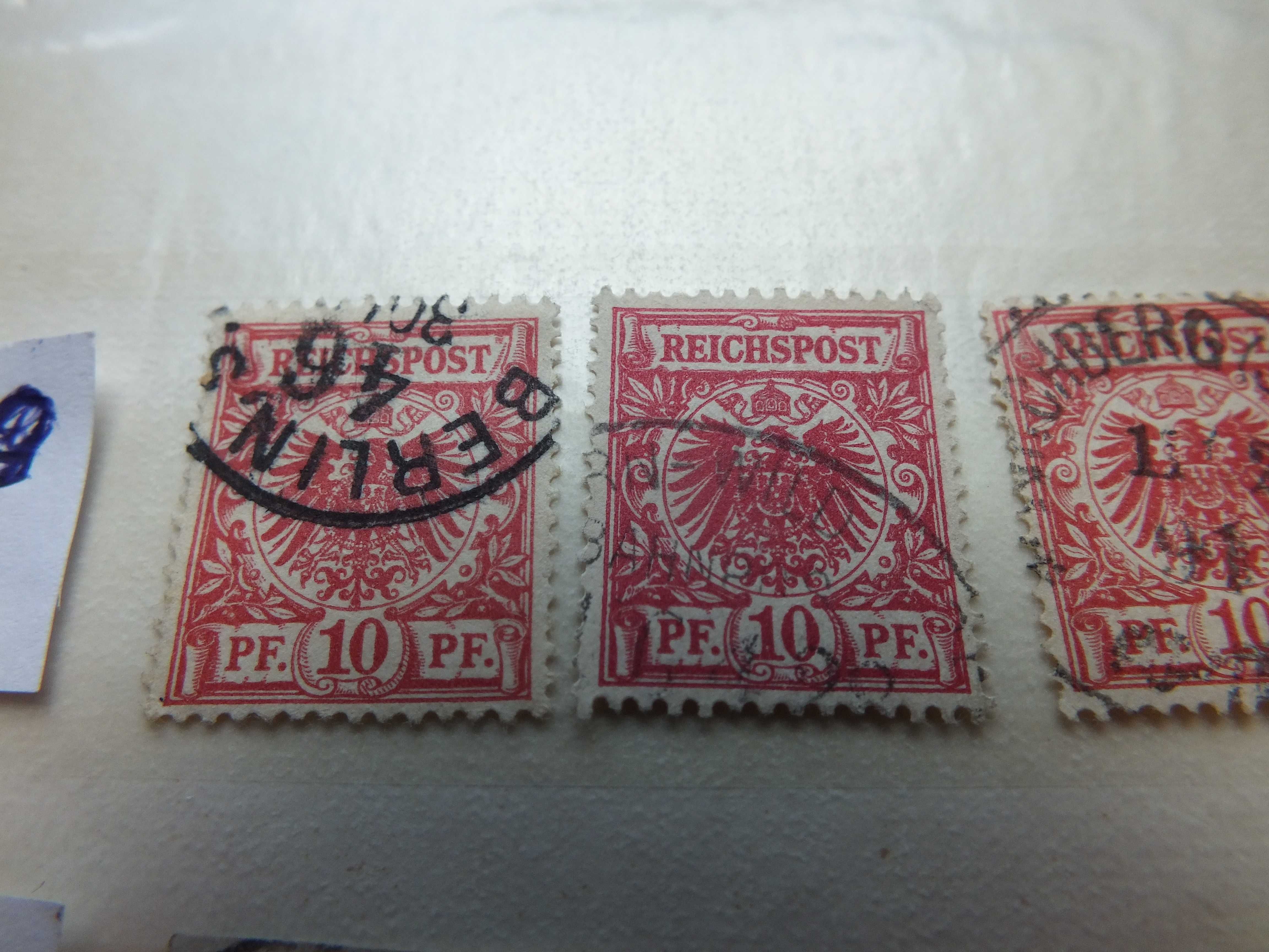 5szt. znaczki Mi47 odcień Niemcy 1889r. ORZEŁ papeteria Rzesza