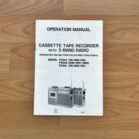 Manual operativo radio gravador cassetes antigo vintage