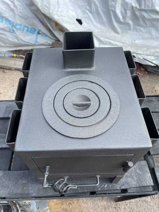 Компактна піч буржуйка з варочною поверхнею. 5 кВт \ Нова