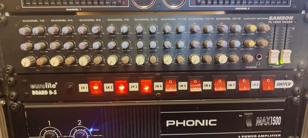Mixer Rack w Case  Samson PL 1602