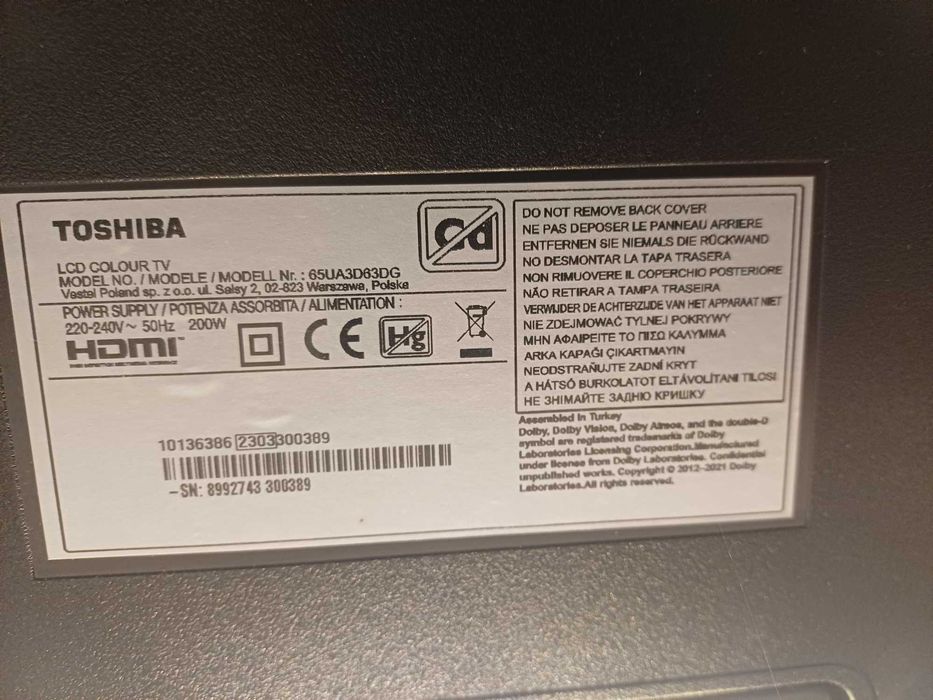 Tv smart Toshiba 65