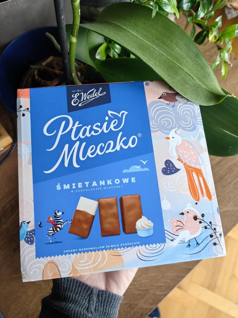 2 × ptasie mleczko śmietankowe Wedel