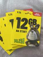 Starter plush 12GB karta sim 9szt