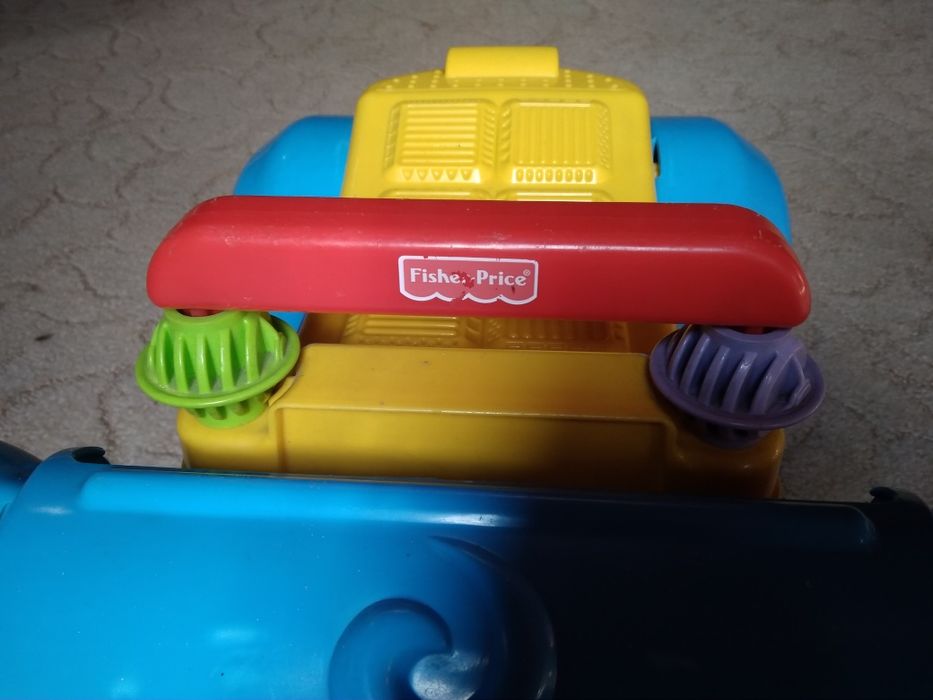 Sorter/ zbieracz klocków sensorycznych/ pchacz Fisher Price hipopotam