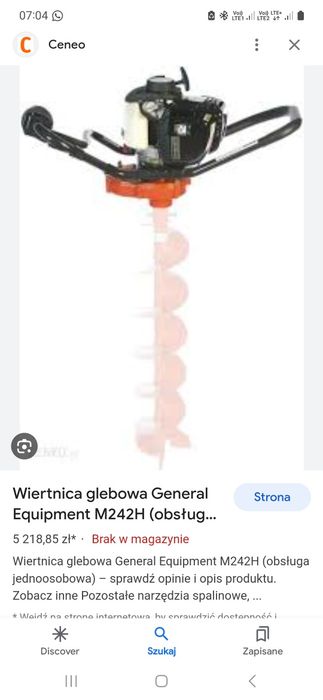 M240 hbp wiertnica do ziemi słupków ogrodzenia General