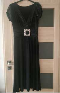 Sukienka rozkloszowana czarna  r.40