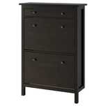 Szafka na buty Ikea Hemnes 2 przegrody czarnobrąz, 89x30x127 Nowa