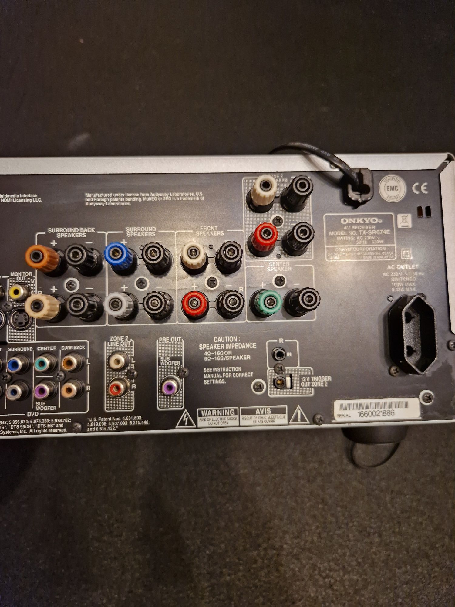 Amplituner onkyo tx-sr674e 7.1