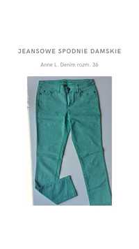Jeansowe spodnie damskie Anne L. Denim rozm. 36