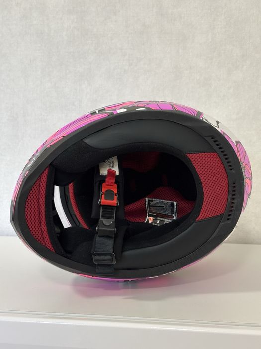 Шолом інтеграл LS2 POPPIES S (55-56) рожевий з білим