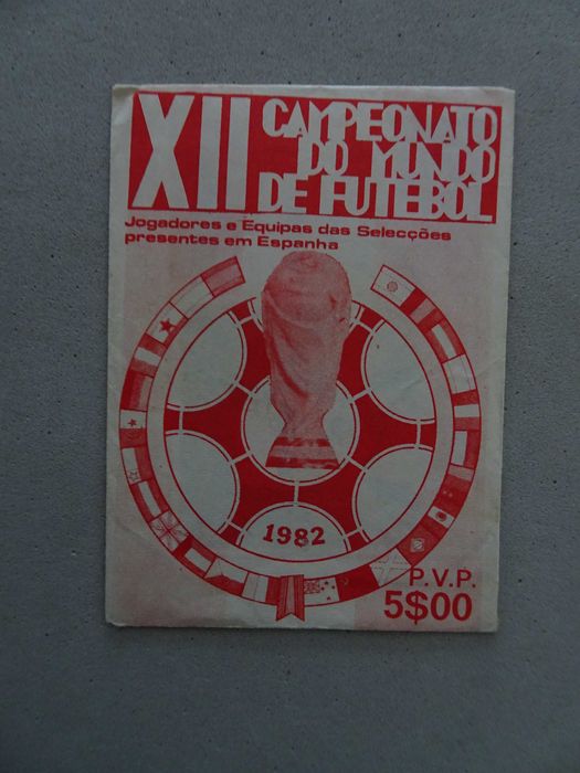 Carteira de cromos fechada XII Campeonato do Mundo de Futebol 1982