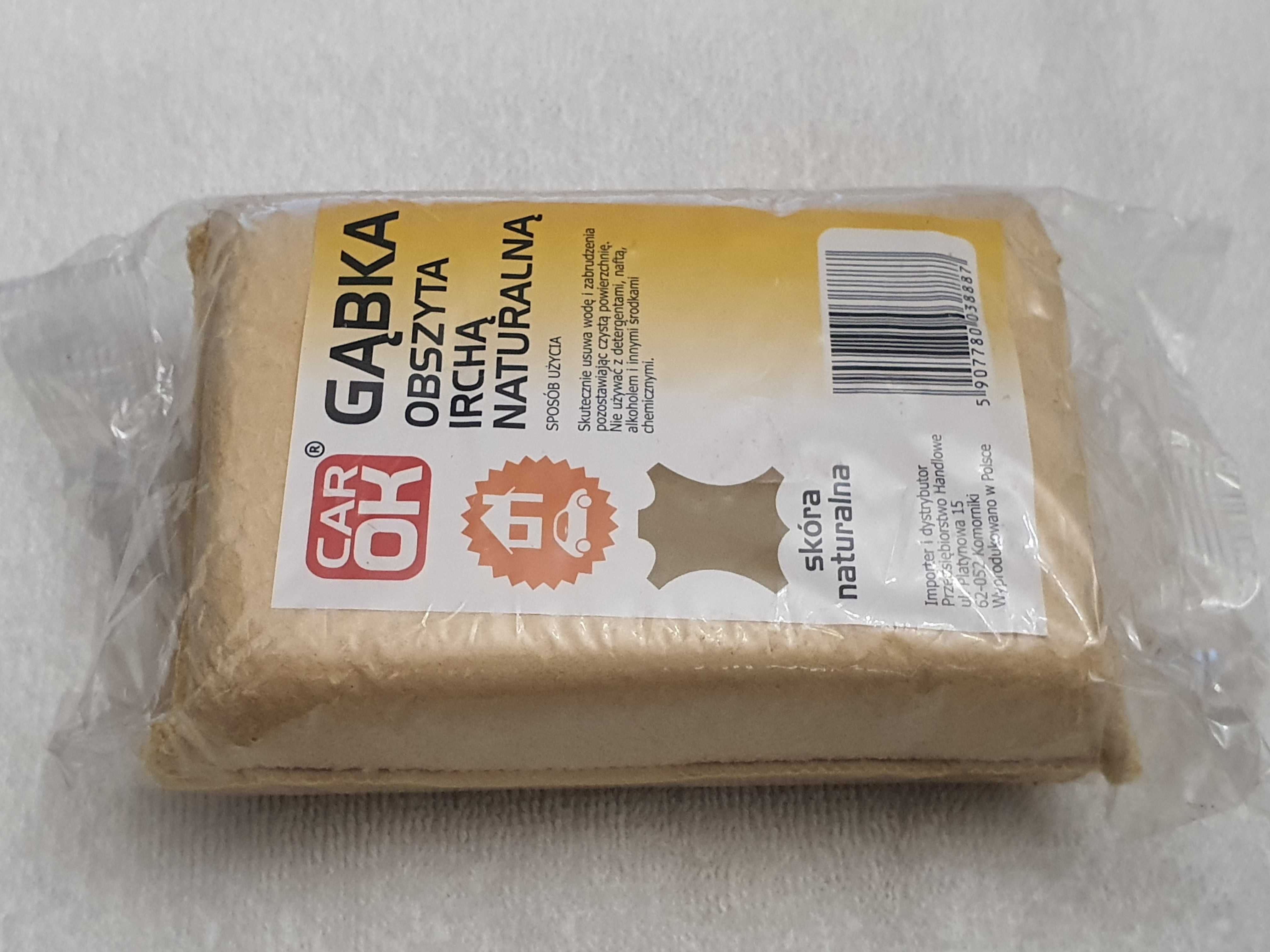 Gąbka obszyta irchą naturalną - IRCHA do usuwania pary z szyb