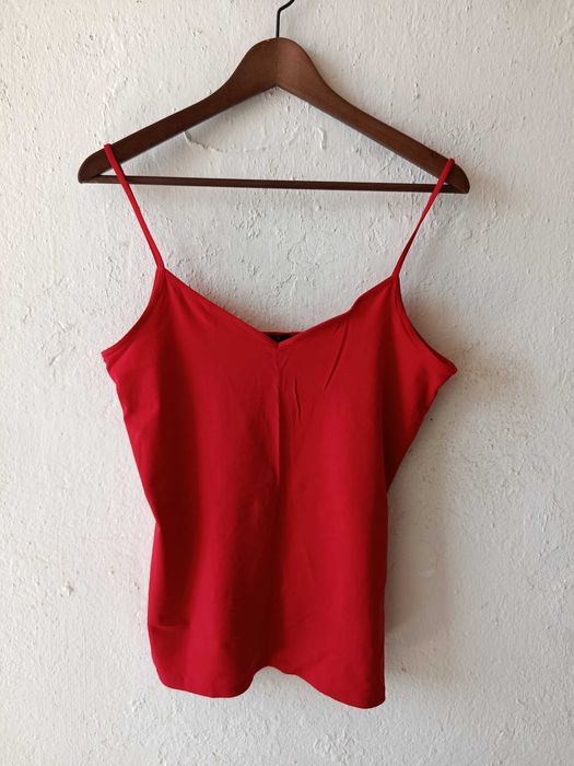 Top alças finas vermelho