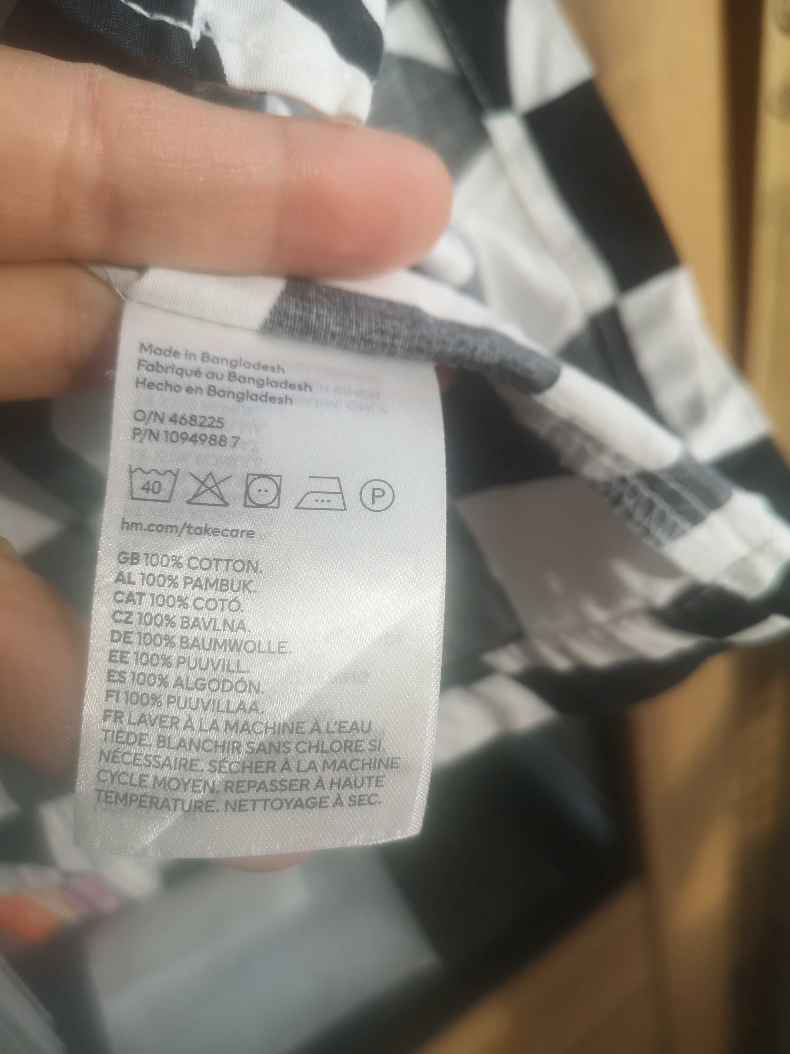 Koszula chłopięca H&M, krótki rękaw, rozmiar 152, bawełna