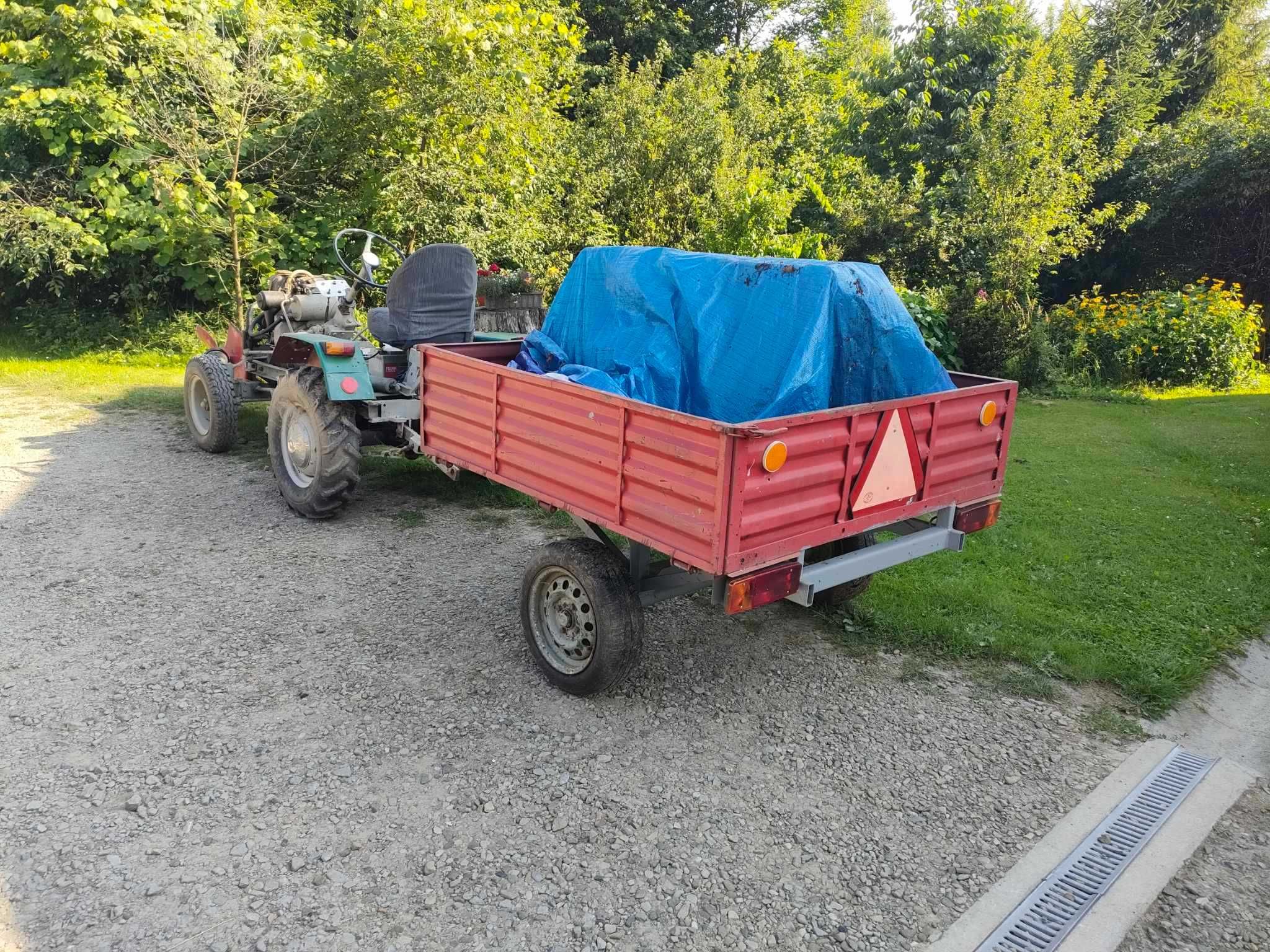 Traktorek Sam es9 + przyczepka + hydraulika + rozrusznik+ alternator.