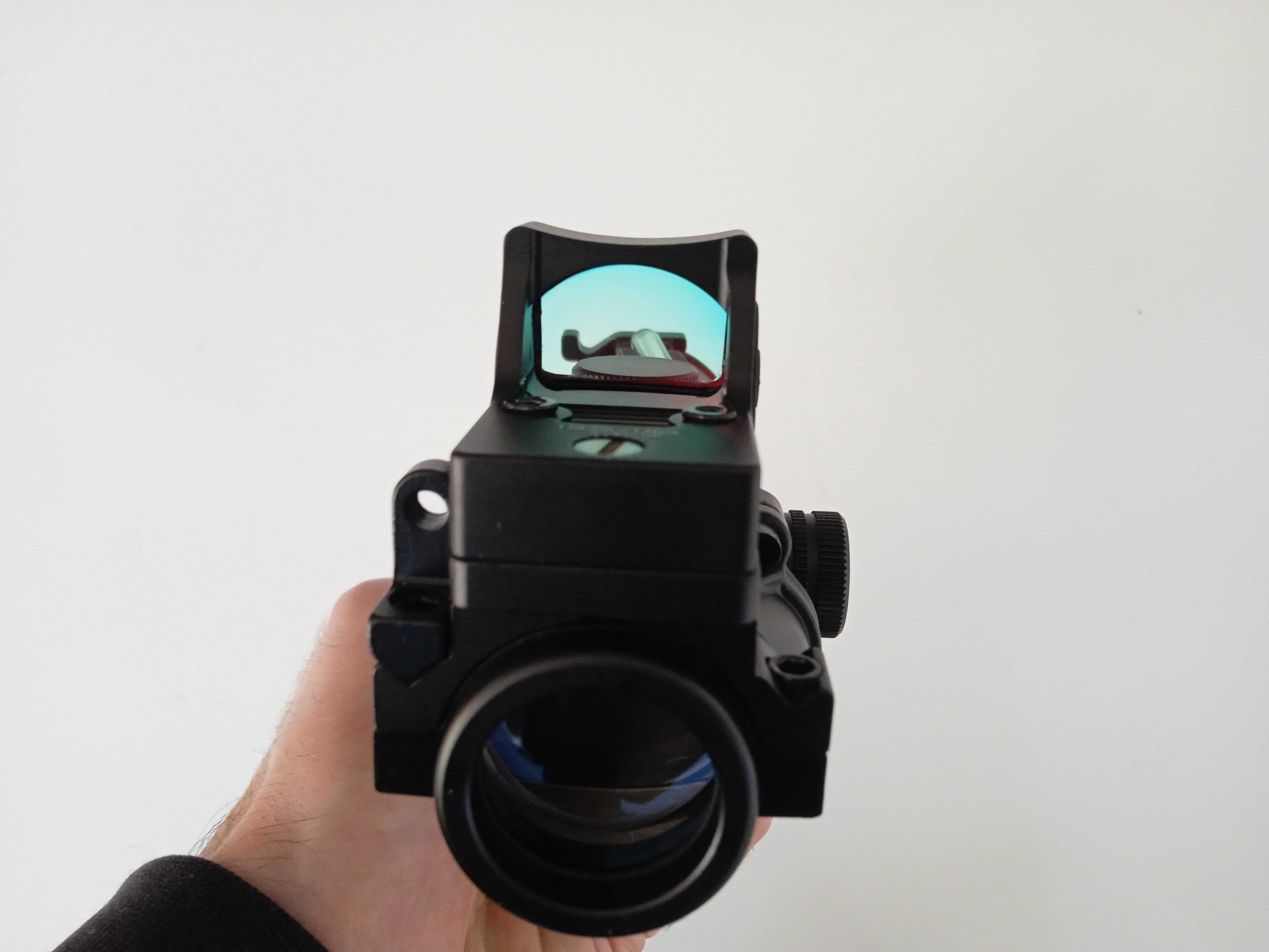 Luneta 4x ACOG światłowód + kolimator RMR 2w1 oznaczenia Trijicon ASG