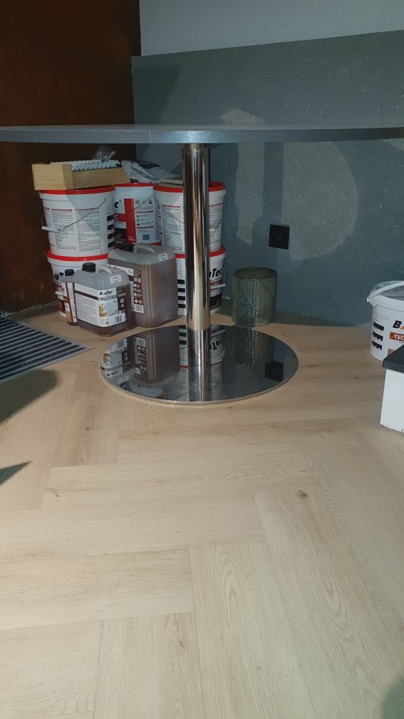 Stół konferencyjny okrągły biały 120cm mattel