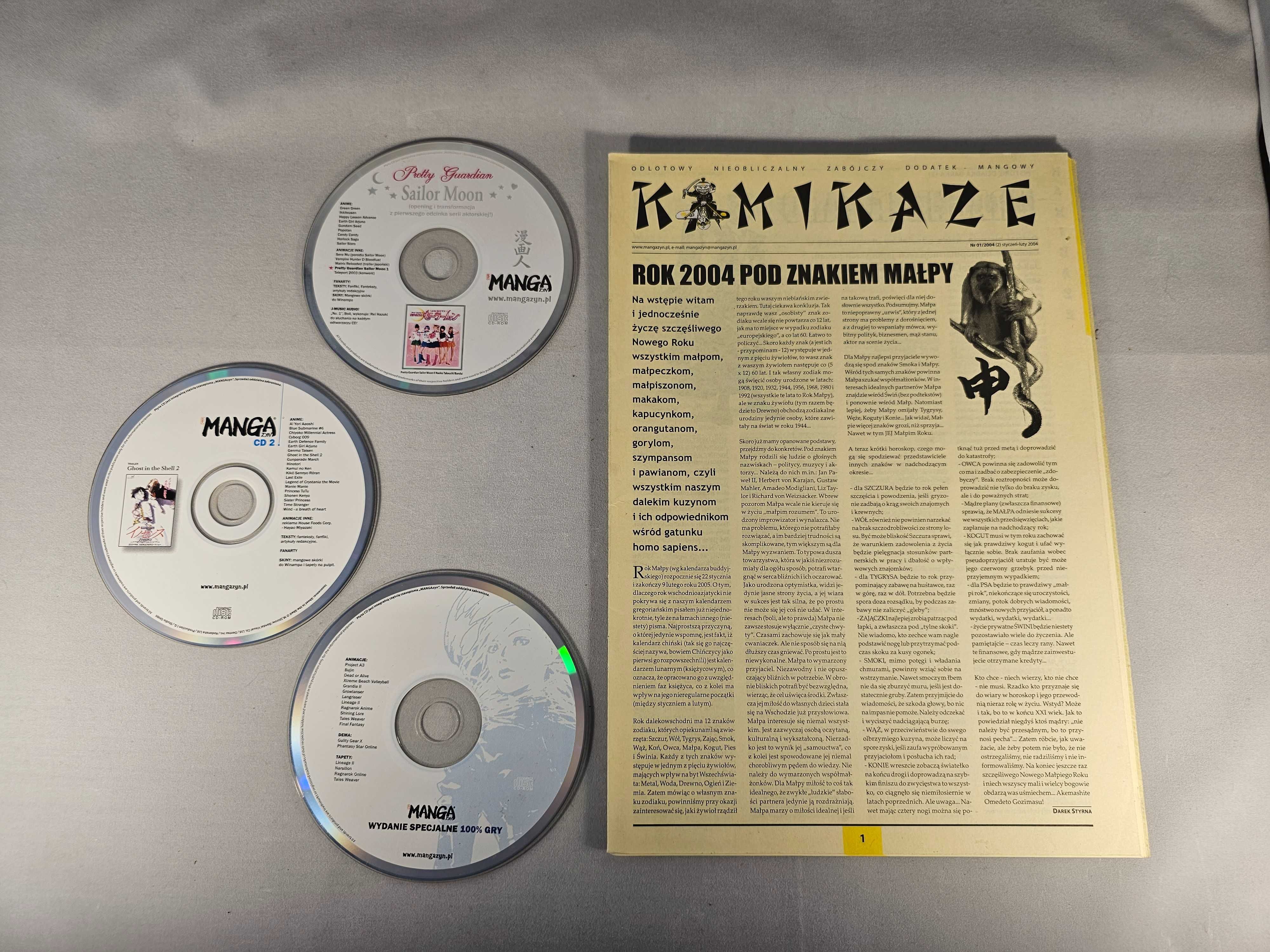 MANGAzyn #1 - #7 + wydanie specjalne #2 + 3 CD + Kamikaze - Unikat