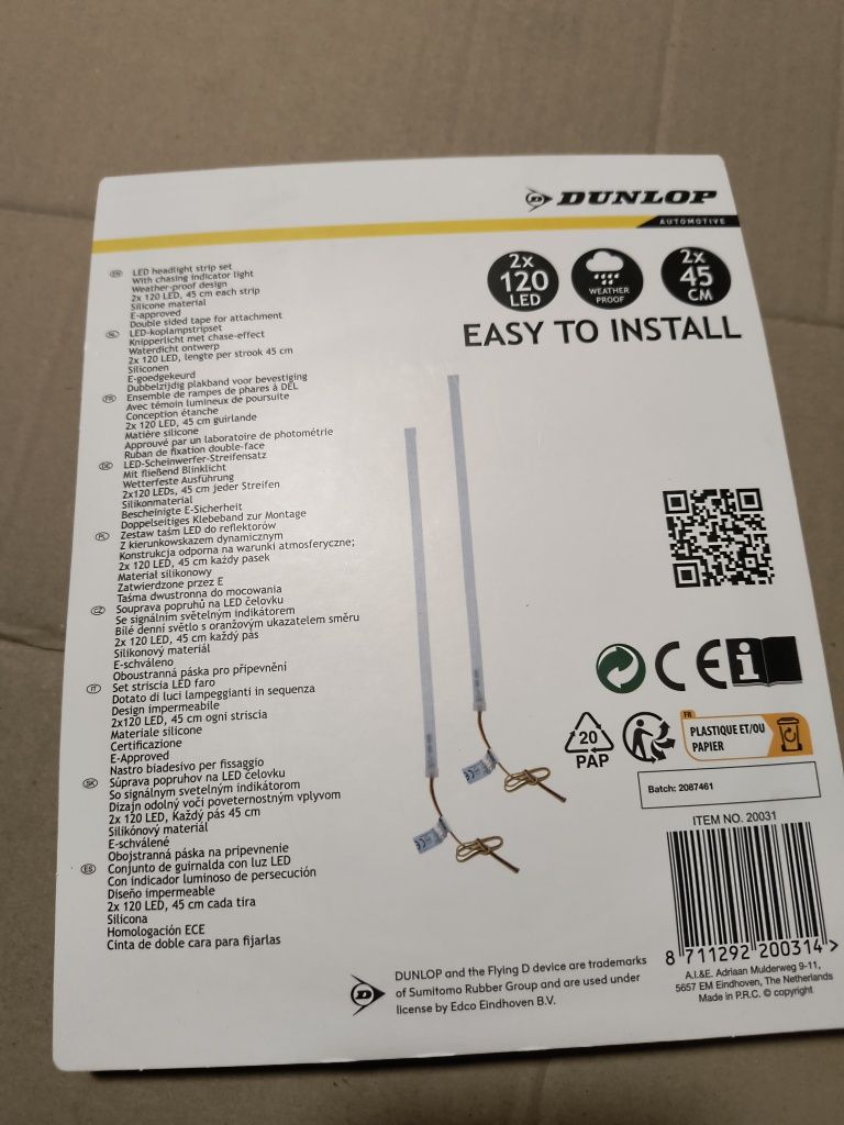 DUNLOP zestaw taśm led do REFLEKTORÓW 2X120 LED 2X45CM