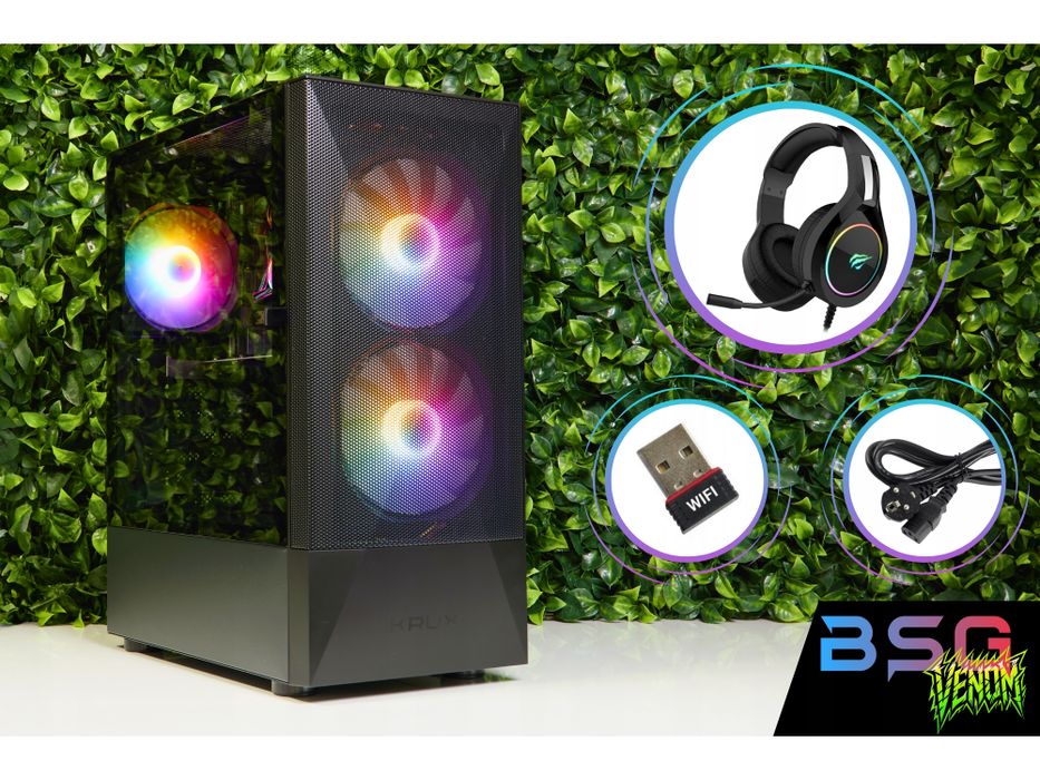 komputer gamingowy bsg venom v5 i7 16gb 500hdd win10 pro nvidia gt1030