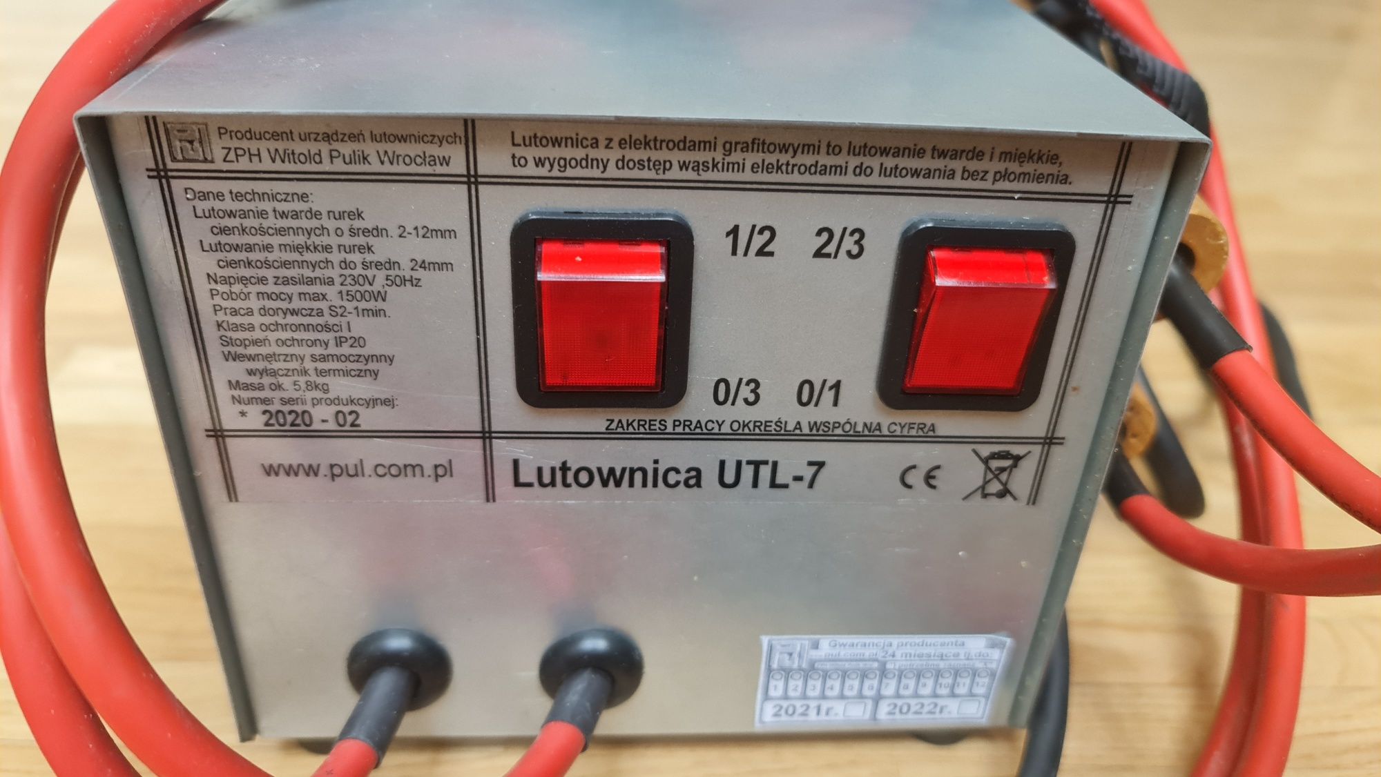 Lutownica elektrodowa UTL-7 do rur miedzianych