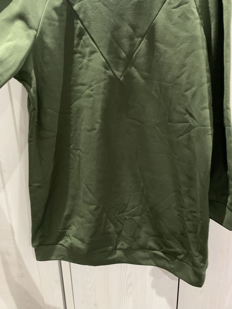 Bluza ciepła sukienka dresowa zielona rozmiar 48 nowa
