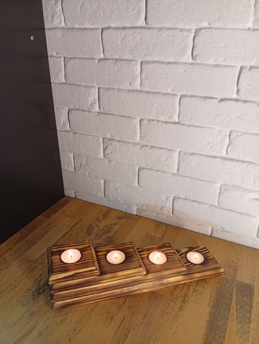 Świeczniki drewniane tealight