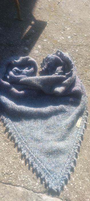 Chusta ręcznie robiona handmade, druty, ombre