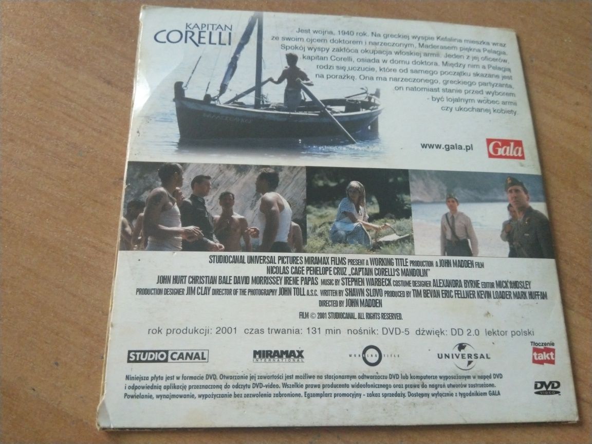 Kapitan Corelli Film dvd - Penelope Cruz, Nicolas Cage