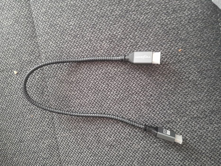 Twozoh Kabel HDMI 4K 0,3M, Ultra wysoka prędkość 18 gbps HDMI 2.0
