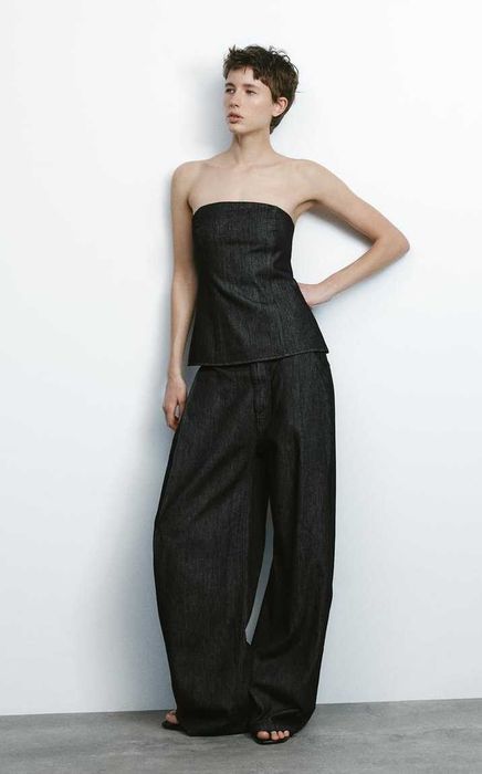 Вільні джинси з високою талією від Zara, 38, 42р, оригінал