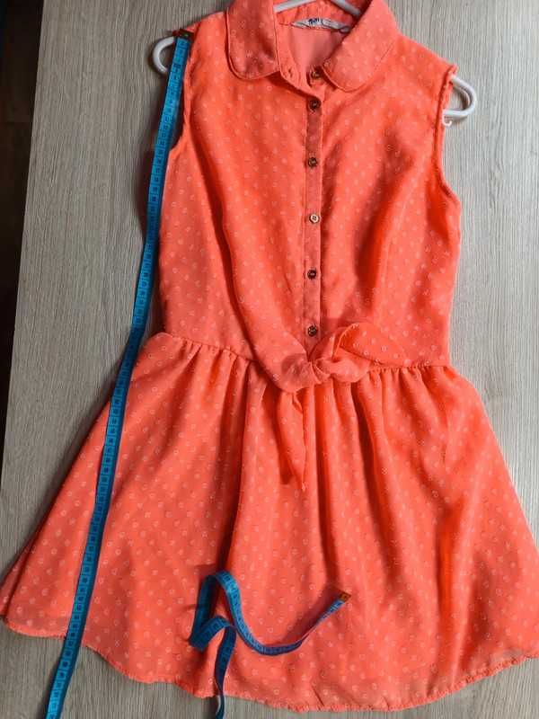 Sukienka H&M pomarańczowa lekka na lato 158/-164