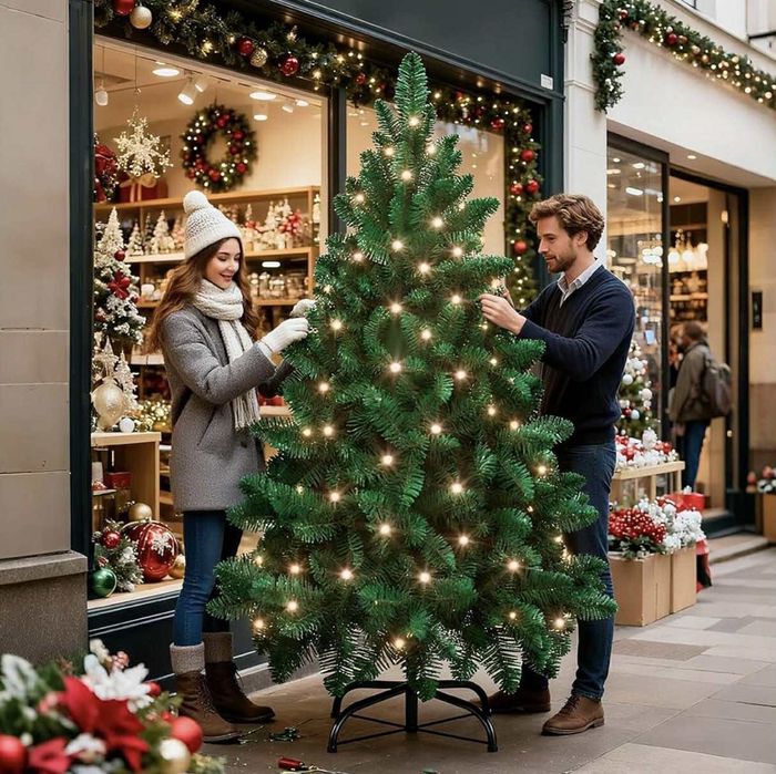 CHOINKA BOŻONARODZENIOWA Sztuczna 210 cm Premium - 350 Diod LED, Gęsta