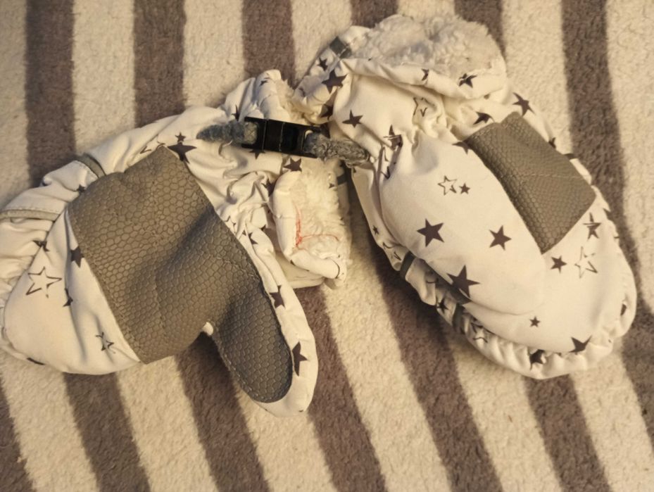 Rękawiczki zimowe dla dziewczynki ortalion 80/86