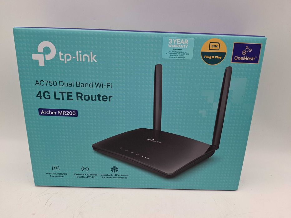 Router na kartę SIM (nanoSIM) 4G LTE TP-Link Archer MR200 AC750