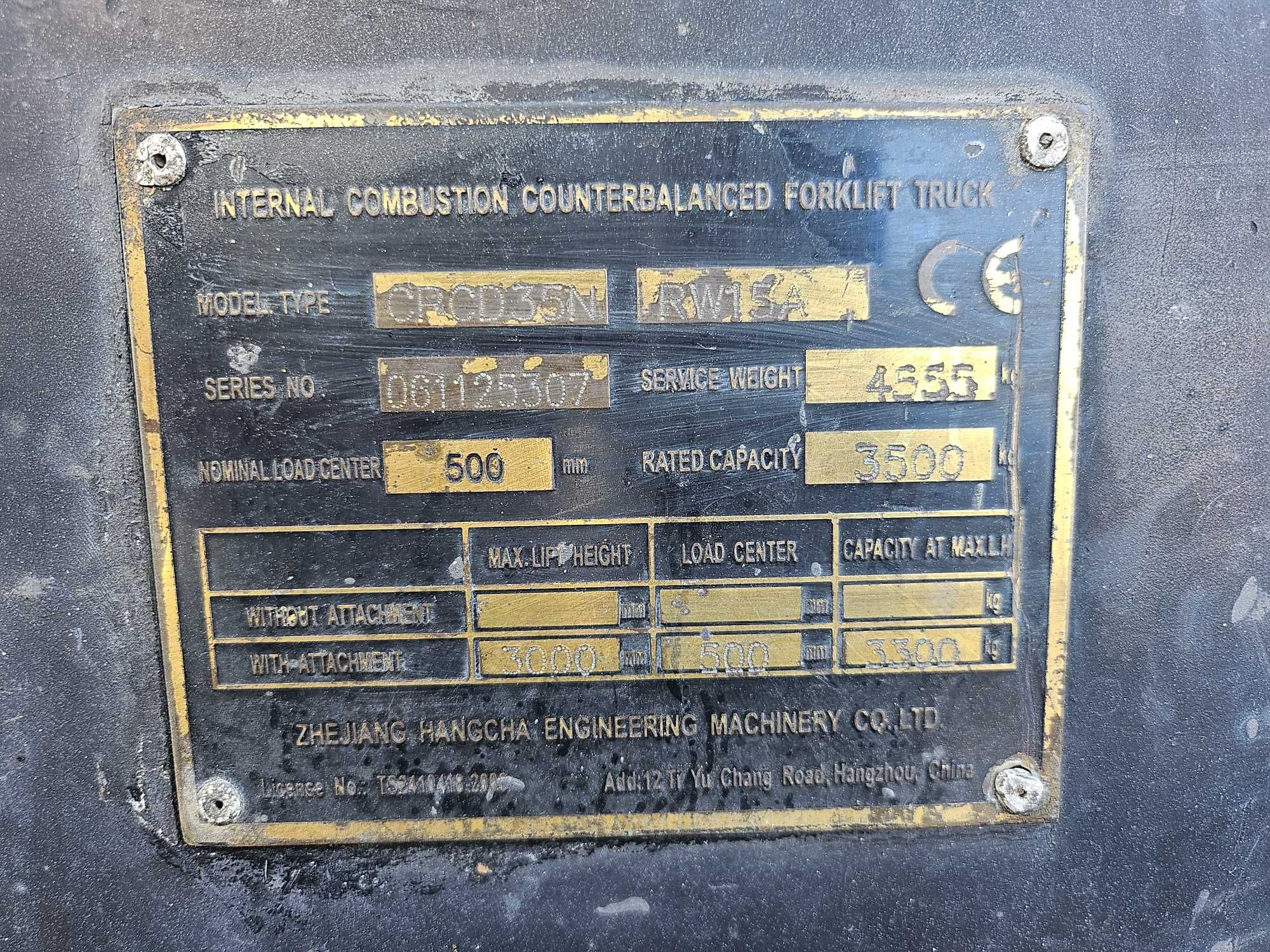 Wózek widłowy HC  3,5t