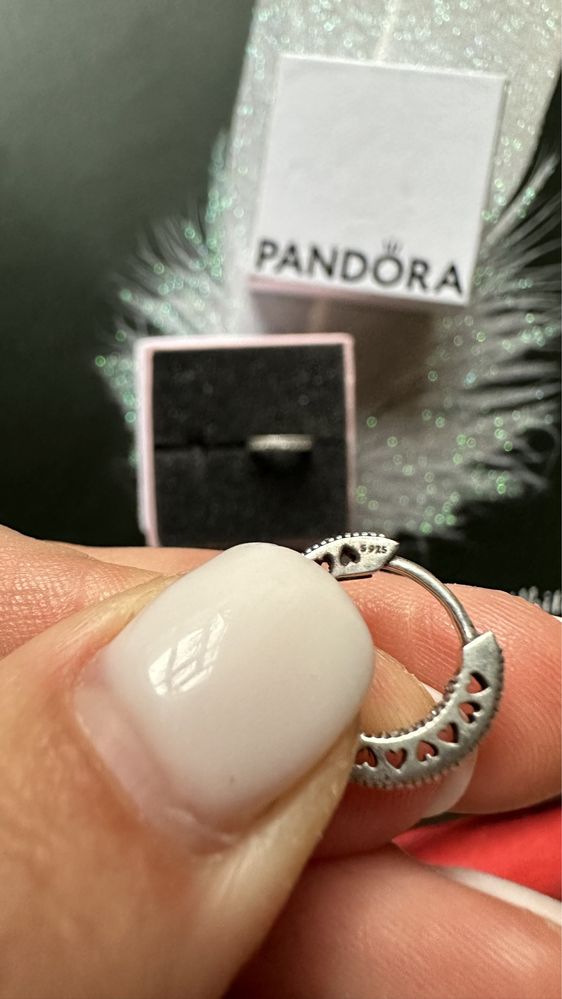 Pandora original оригинал серьги серёжки серебро ale 925