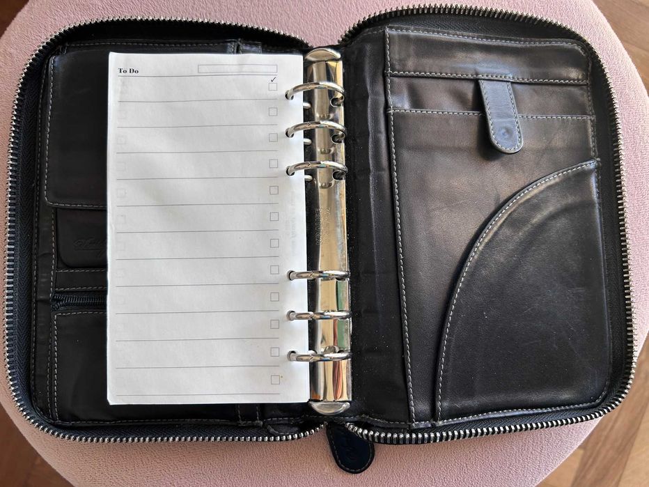 Agenda filofax em pele DAVIDOFF