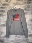 Sweter Gant USA Flaga Vintage Szary Logo