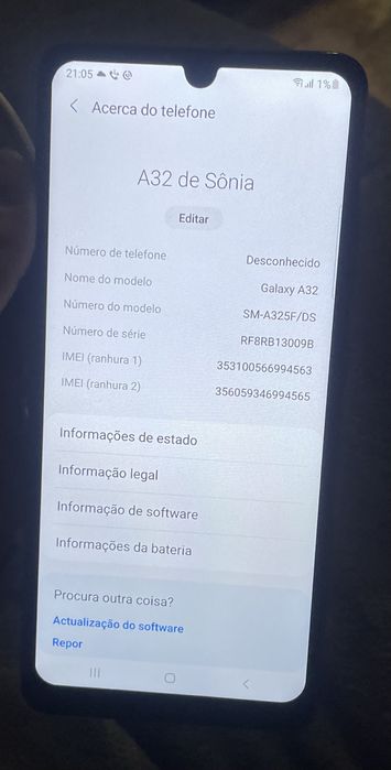 Samsung A32 5G 128 gb negociavel
