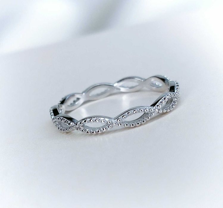 Srebrny pierścionek obrączka pr.925 r.8